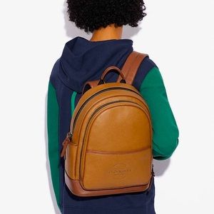 Coach Gunmetal/Penny Multi Thompson Leather Backpack - New!